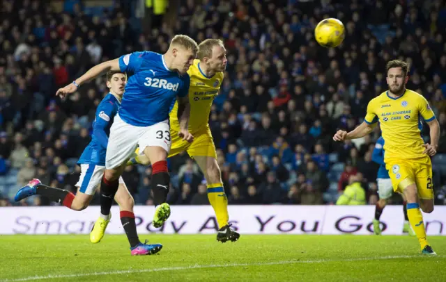 Martyn Waghorn nods Rangers further ahead