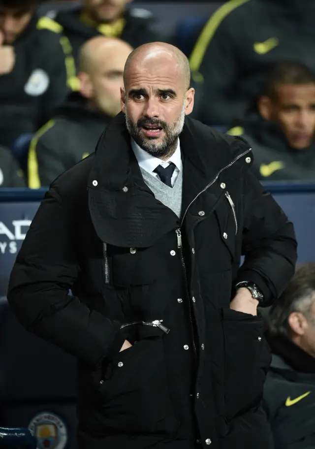 Pep reacts