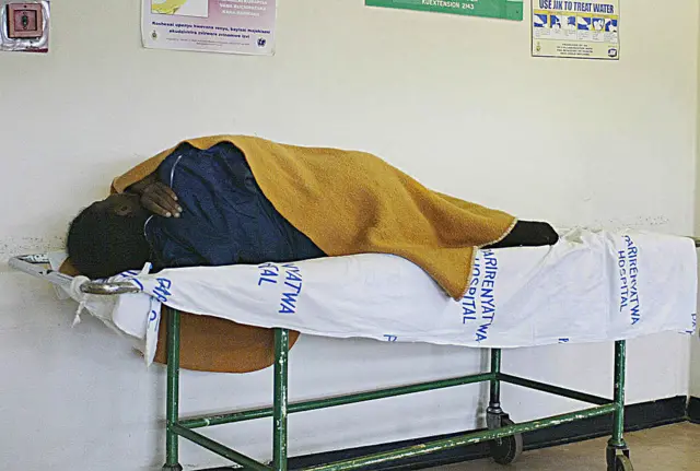 Patient in a Harare hospital