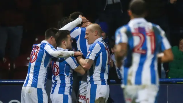 Huddersfield celebrate