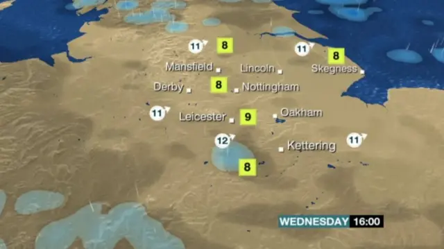 BBC weather map