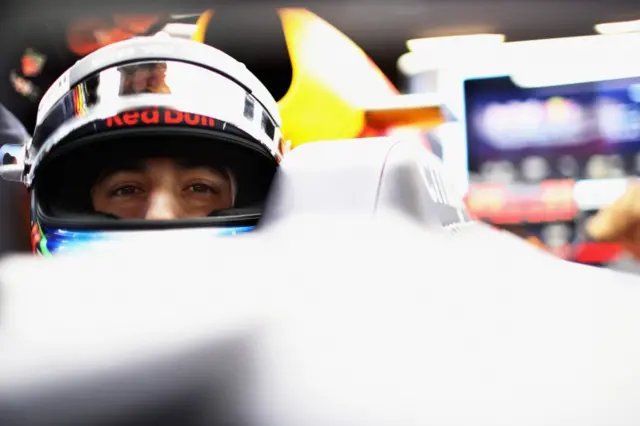 Red Bull's Daniel Ricciardo gets ready to go out