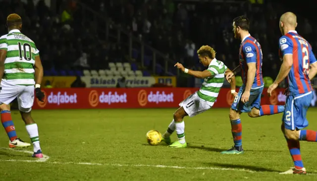 Scott Sinclair curls in the opening goal