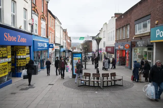 High street in Yeovil