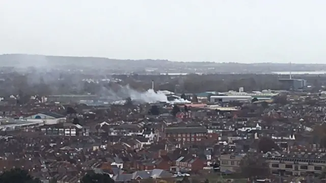 Exeter recycling fire