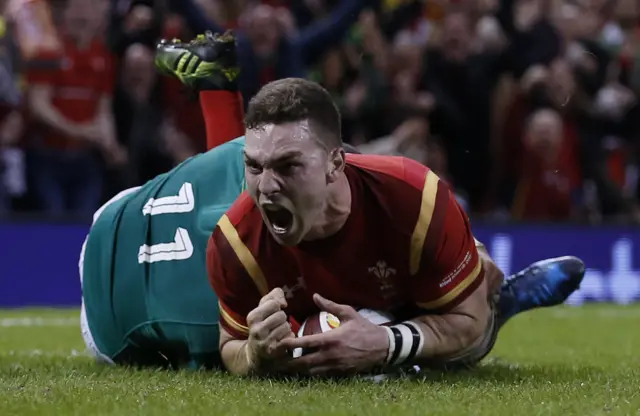 George North celebrates