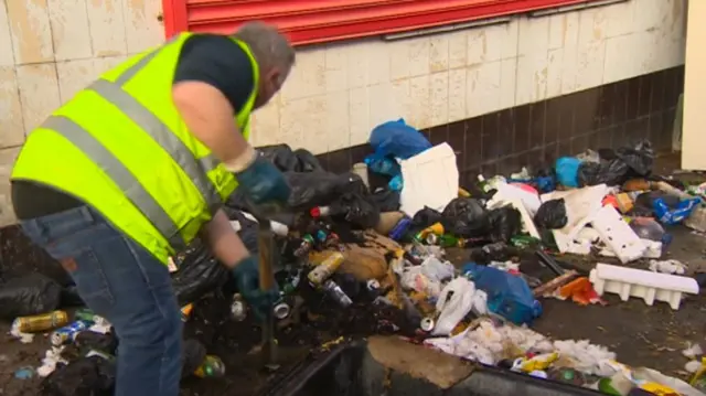 Fly-tipping being cleared