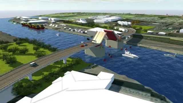 Artist's impression of third crossing in Lowestoft