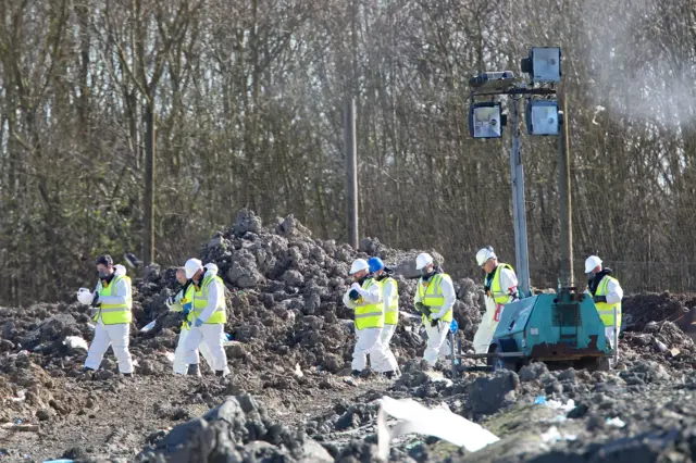 Search at Milton landfill