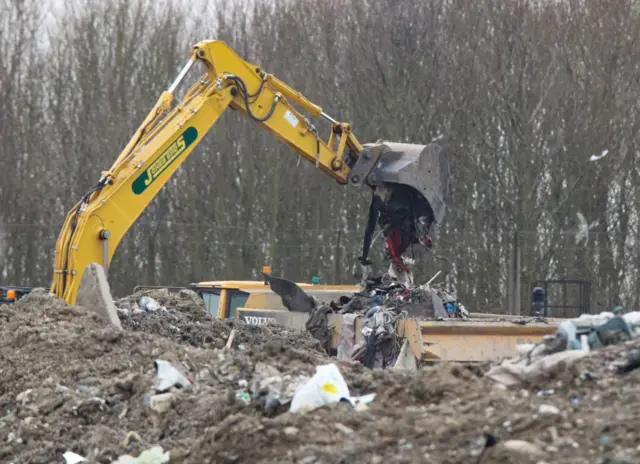 Search at Milton landfill site