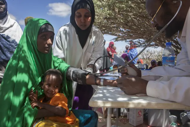 Children being treated