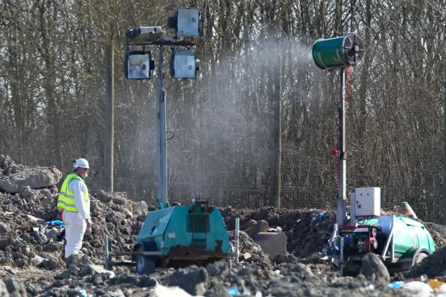 Search at Milton landfill