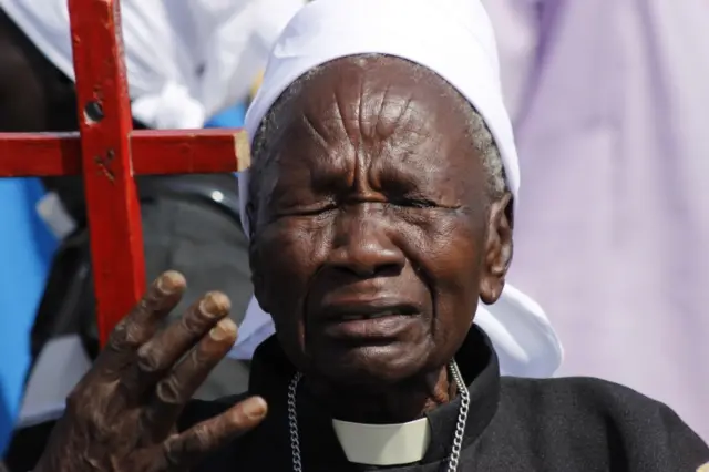 A woman praying in South Sudan - Friday 10 March 2017