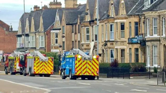 Fire engines on Beverley Road