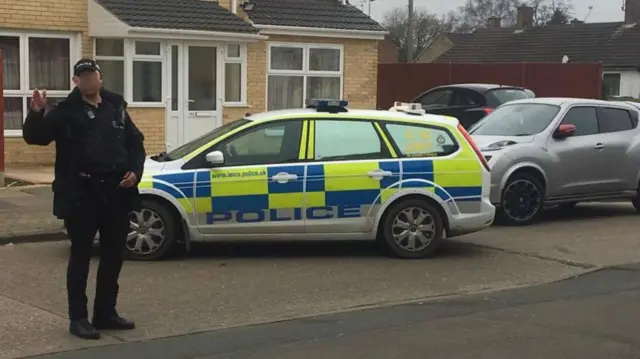 Armed police in Leicester street