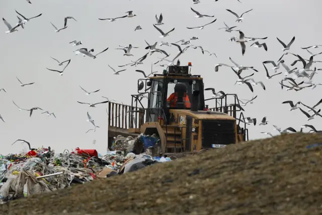 Search at Milton landfill