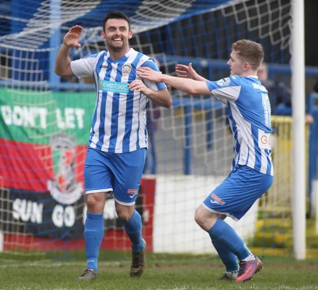 Eoin Bradley put Coleraine ahead from the penalty spot