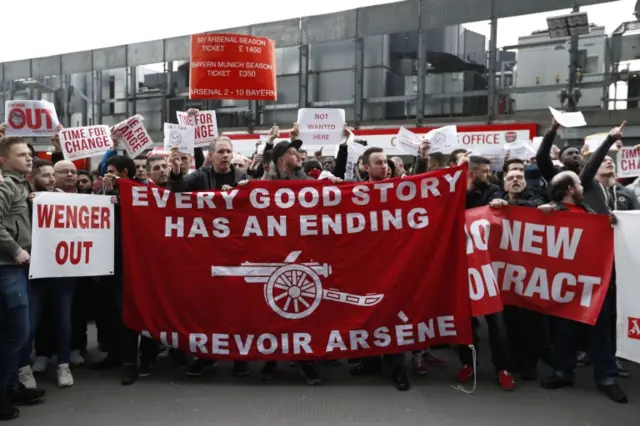 Arsenal fan protests