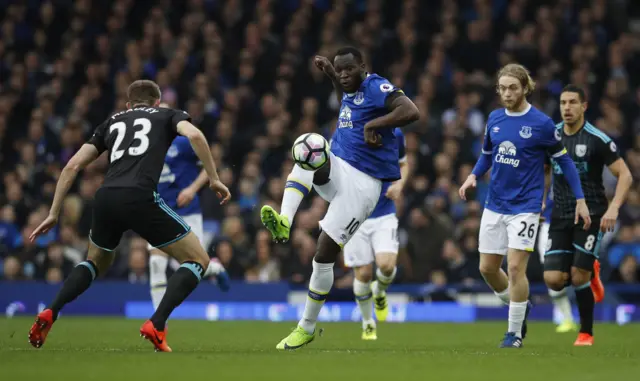 Romelu Lukaku and Gareth McAuley