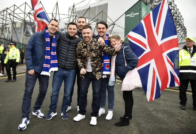 Rangers fans at Celtic Park