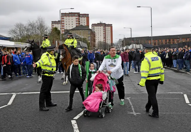 Young Celtic fan in a pram