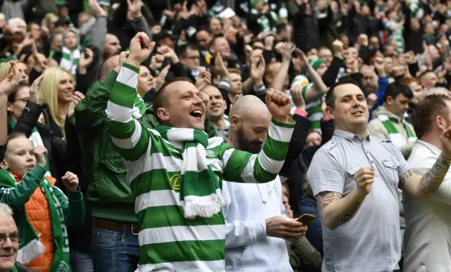 Happy Celtic fans