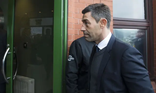 Pedro Caixinha arrives at Celtic Park