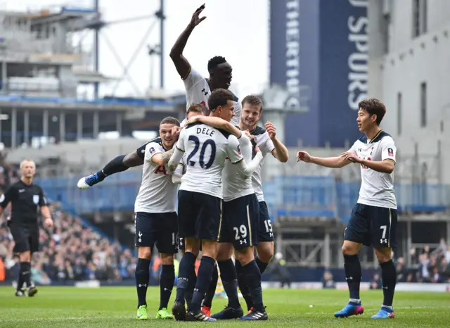 Tottenham celebrate