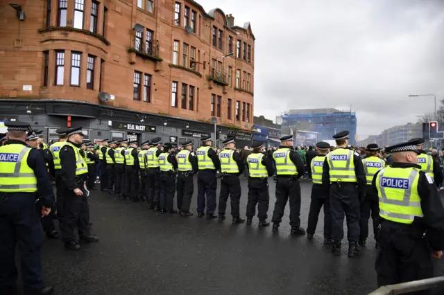 Police at Celtic Park