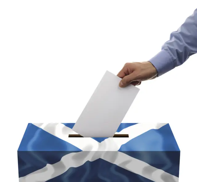 Saltire voting box