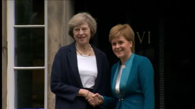 Theresa May and Nicola Sturgeon