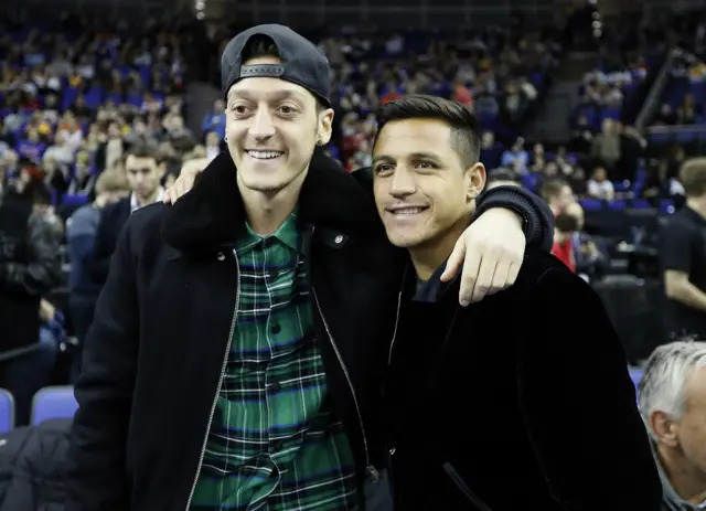 Mesut Ozil and Alexis Sanchez