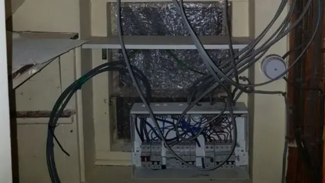 The rigged up fuse box