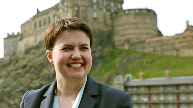 Ruth Davidson pictured last year before Edinburgh Castle