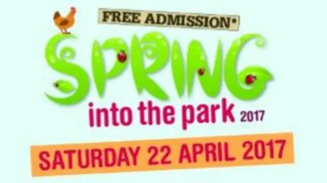 Spring into the Park sign