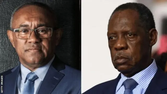 
          Ahmad (left) and Hayatou go head-to-head this week for the Caf presidency
        