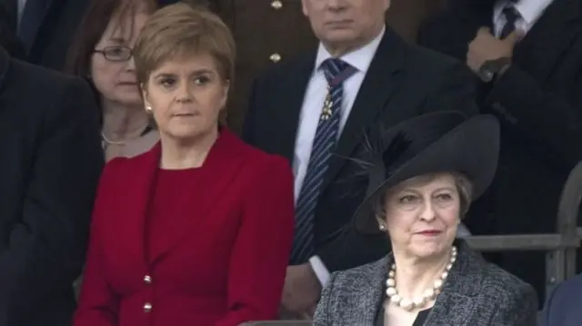 Nicola Sturgeon and Theresa May