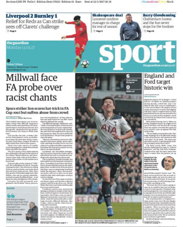 Guardian back page