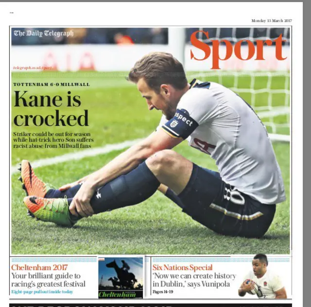 Telegraph back page