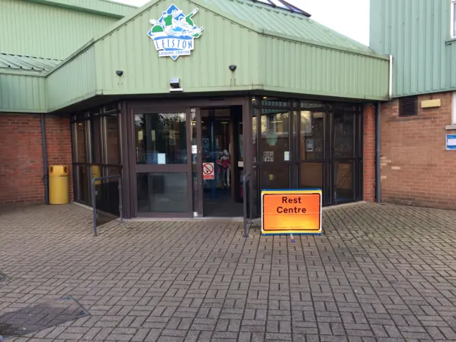 
          Leiston Leisure Centre an evacuation centre during the tidal surge
        