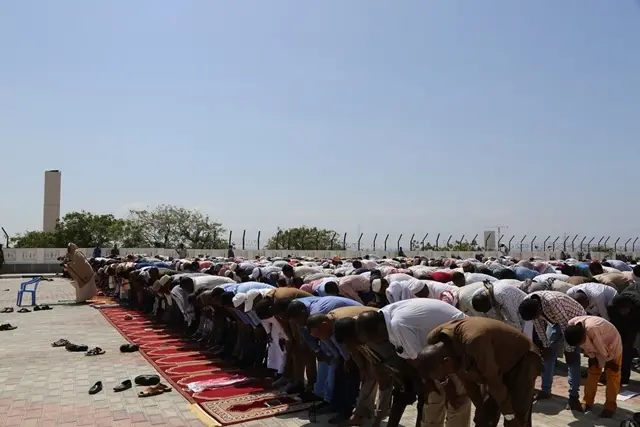 People gather to pray