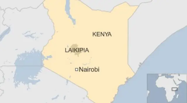 Map showing location of Laikipia in Kenya