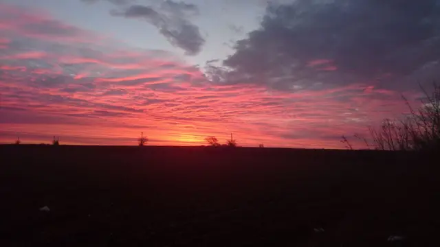 Sunset in Molash near Canterbury