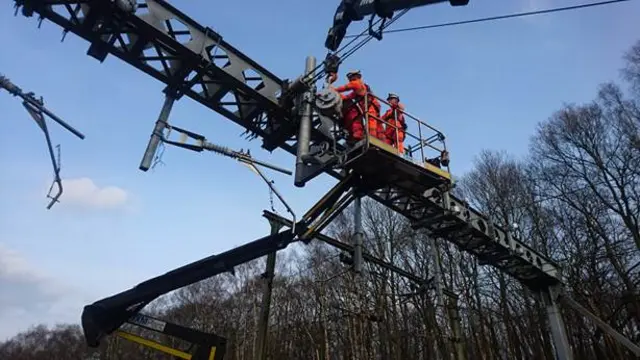 Overhead wire installation