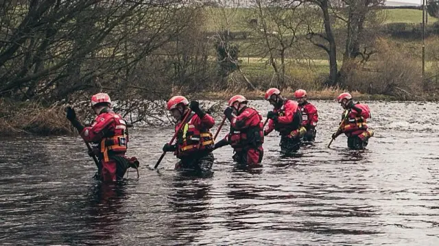 Search and rescue team in action