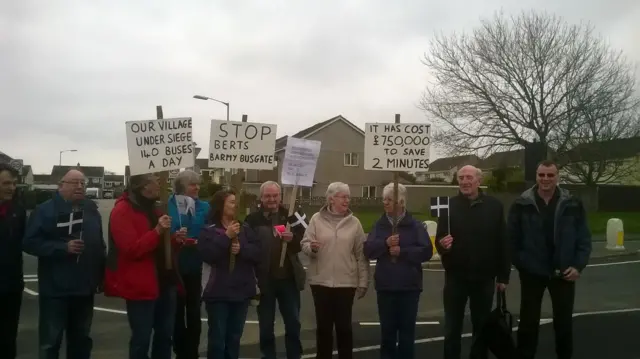 Campaigners against the new junction