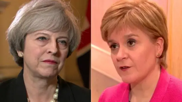 Theresa May and Nicola Sturgeon