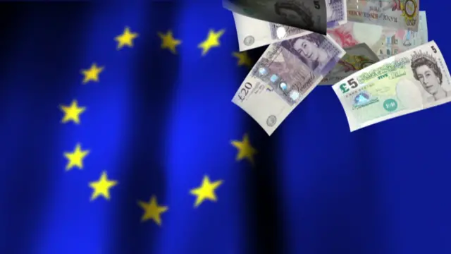 EU flag with cash