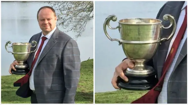 Newport Show President Richard Maddocks with cup