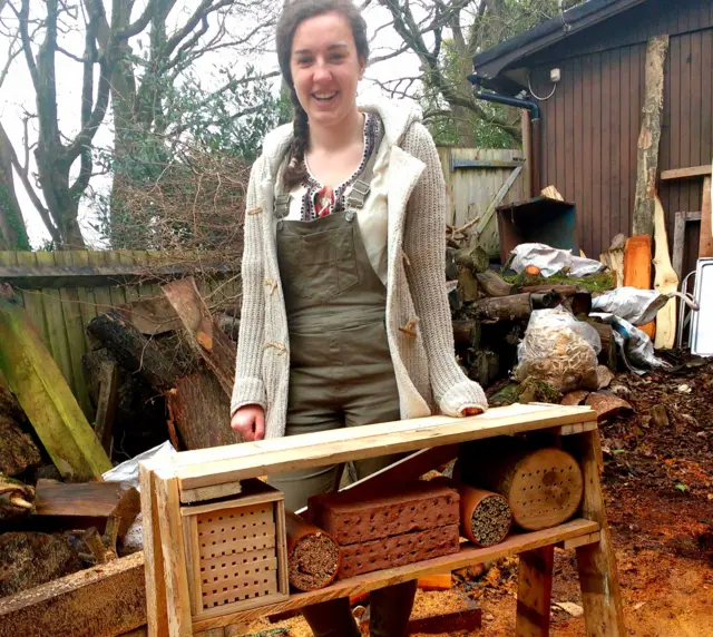 Emily Tyack and her bee hotels